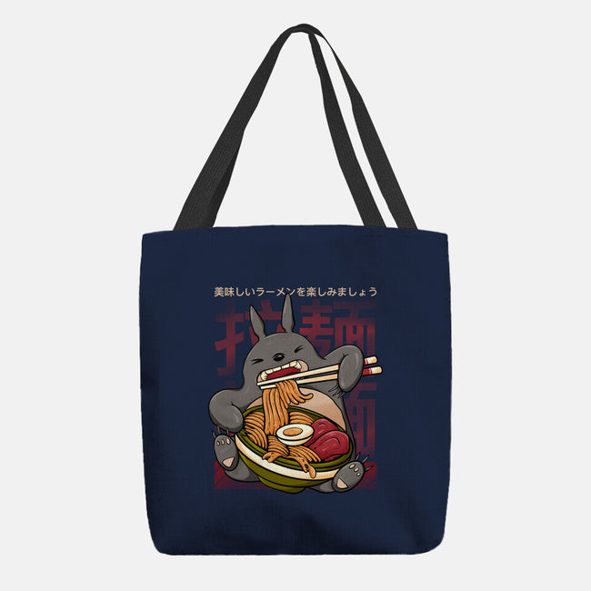 Totoro Ramen-None-Basic Tote-Bag-Ryuga