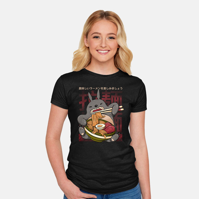 Totoro Ramen-Womens-Fitted-Tee-Ryuga