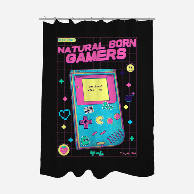 Natural Born Gamers-None-Polyester-Shower Curtain-Jelly89