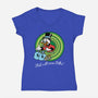 A Bit Greedy-Womens-V-Neck-Tee-imisko