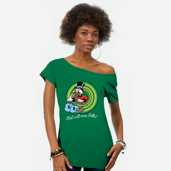 A Bit Greedy-Womens-Off Shoulder-Tee-imisko