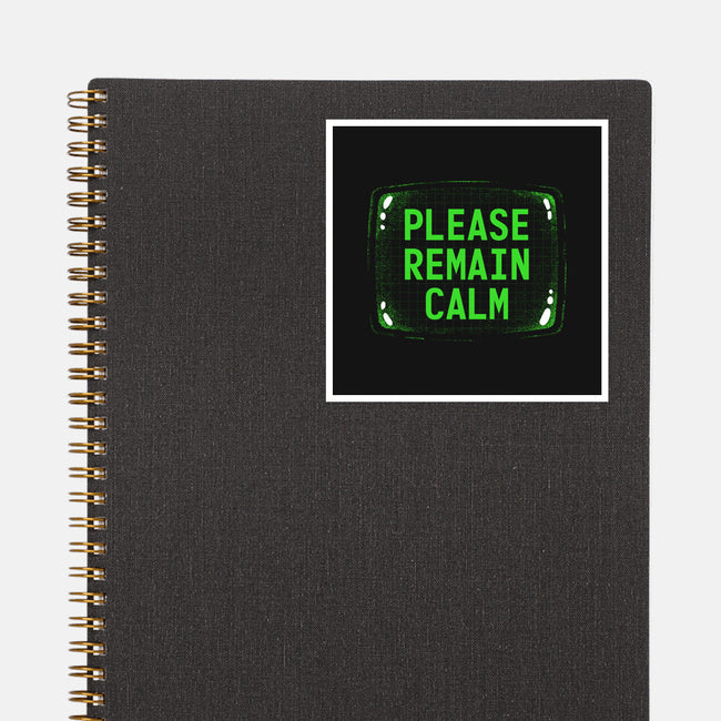 Please Remain Calm-None-Glossy-Sticker-rocketman_art