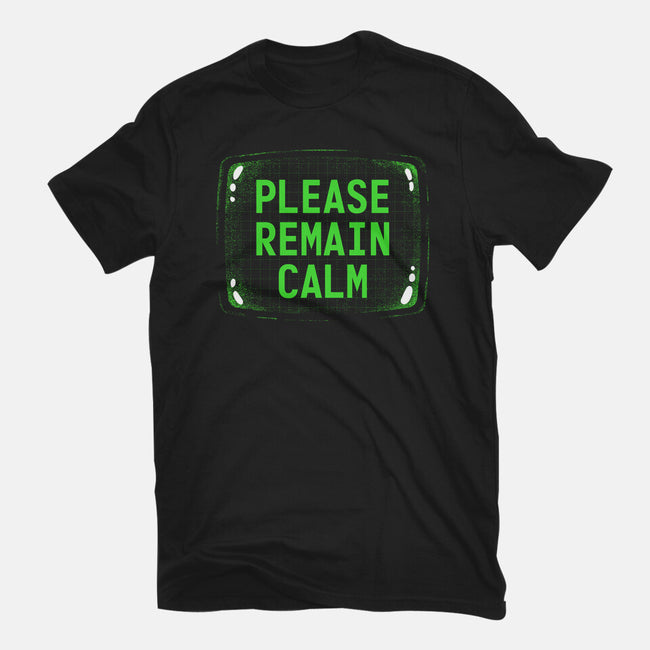 Please Remain Calm-Womens-Fitted-Tee-rocketman_art