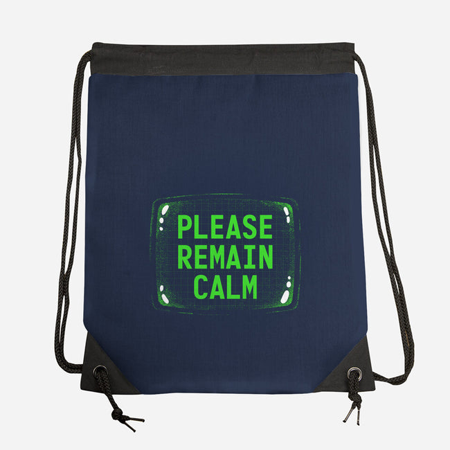 Please Remain Calm-None-Drawstring-Bag-rocketman_art