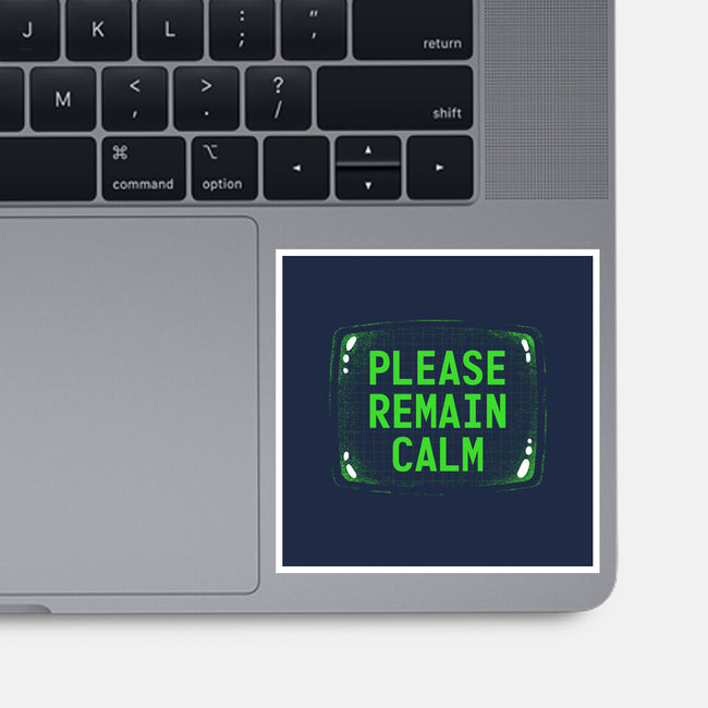 Please Remain Calm-None-Glossy-Sticker-rocketman_art