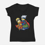 Why You Little Shinobi-Womens-V-Neck-Tee-Barbadifuoco