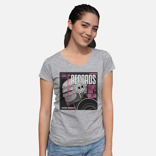 OCP Records-Womens-V-Neck-Tee-BadBox