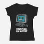 AI Artist-Womens-V-Neck-Tee-zascanauta