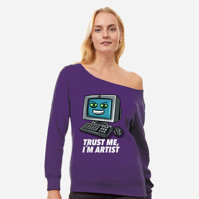 AI Artist-Womens-Off Shoulder-Sweatshirt-zascanauta