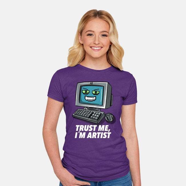 AI Artist-Womens-Fitted-Tee-zascanauta