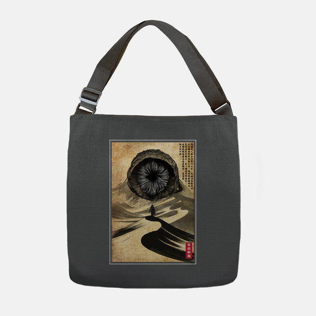 Dune Woodblock-None-Adjustable Tote-Bag-DrMonekers