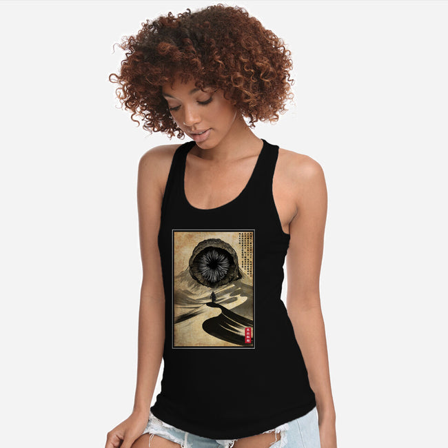 Dune Woodblock-Womens-Racerback-Tank-DrMonekers