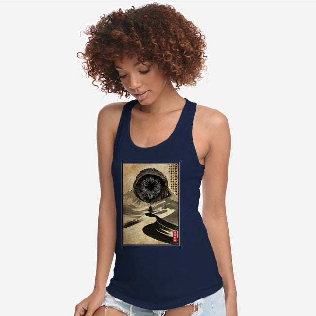 Dune Woodblock-Womens-Racerback-Tank-DrMonekers