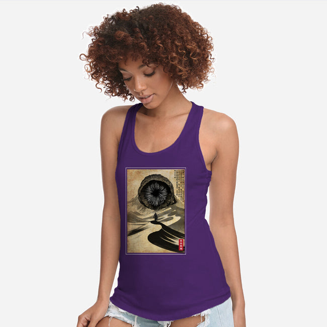 Dune Woodblock-Womens-Racerback-Tank-DrMonekers