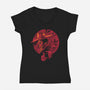 Dark Smile-Womens-V-Neck-Tee-Gleydson Barboza