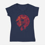 Dark Smile-Womens-V-Neck-Tee-Gleydson Barboza