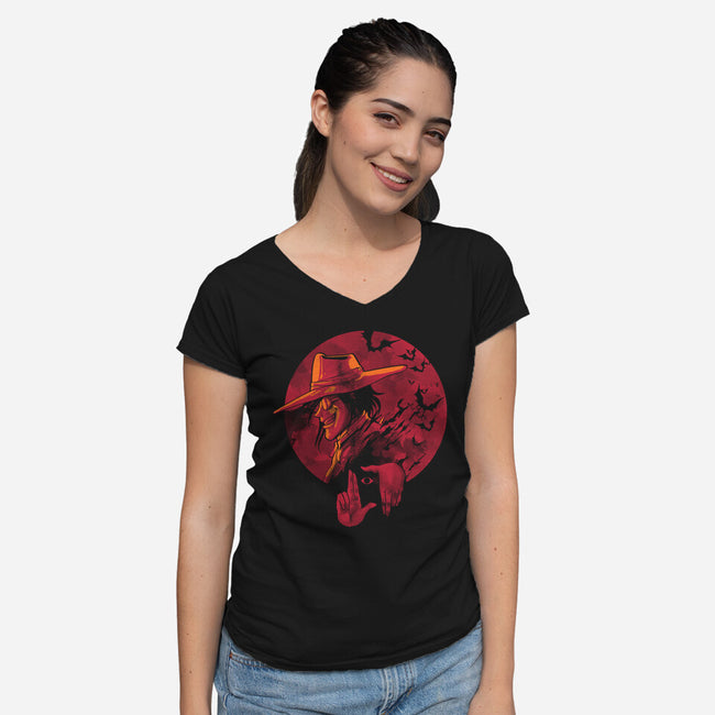 Dark Smile-Womens-V-Neck-Tee-Gleydson Barboza