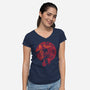 Dark Smile-Womens-V-Neck-Tee-Gleydson Barboza