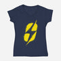 Ground Zero Fallout-Womens-V-Neck-Tee-rocketman_art