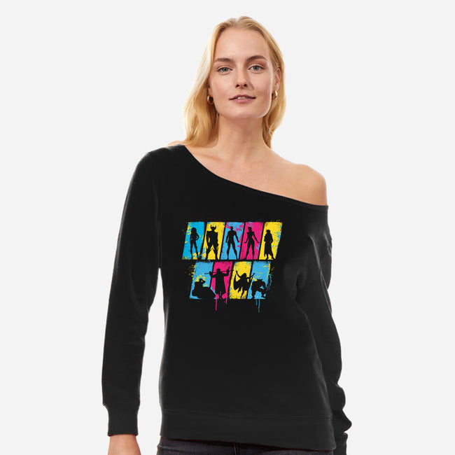 92 Mutants-Womens-Off Shoulder-Sweatshirt-rocketman_art