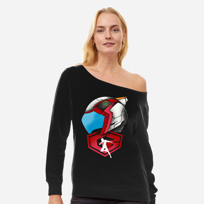 Ken The Eagle-Womens-Off Shoulder-Sweatshirt-RamenBoy