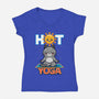 Hot Yoga-Womens-V-Neck-Tee-Boggs Nicolas