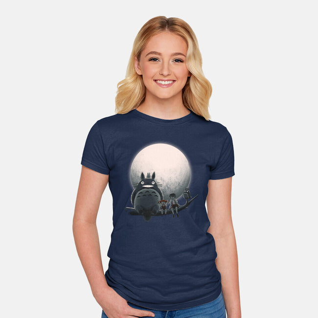 Neighbor's Moon-Womens-Fitted-Tee-rmatix