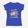 Time Flies-Womens-V-Neck-Tee-Freecheese