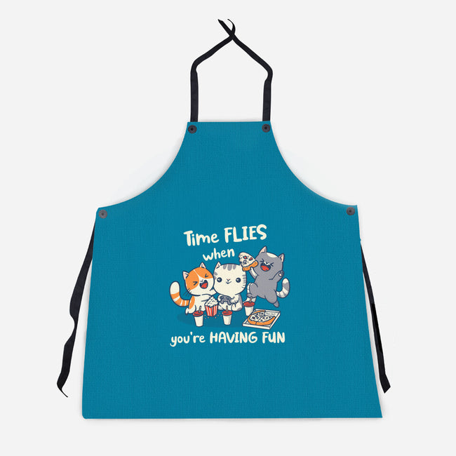 Time Flies-Unisex-Kitchen-Apron-Freecheese