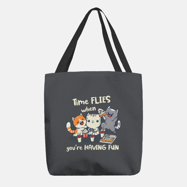 Time Flies-None-Basic Tote-Bag-Freecheese