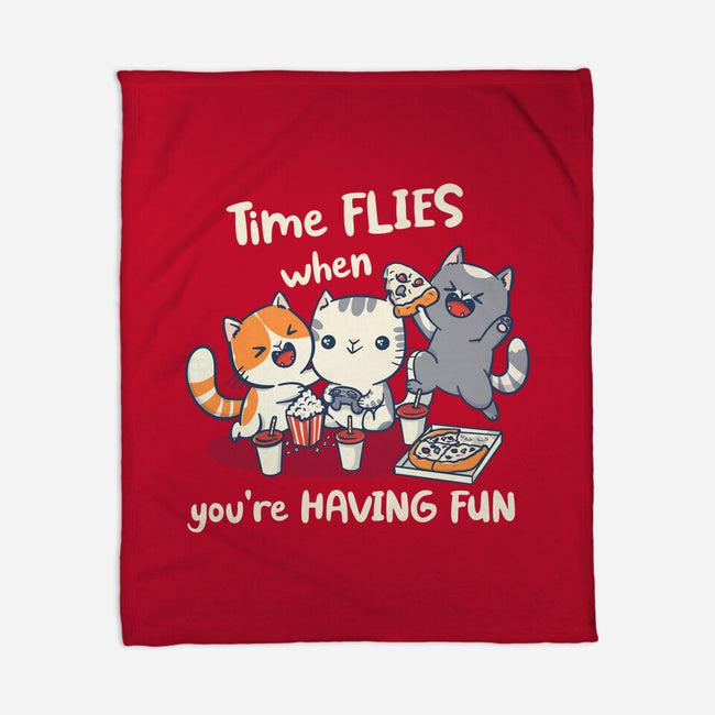 Time Flies-None-Fleece-Blanket-Freecheese