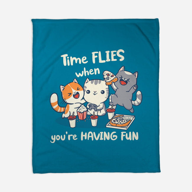 Time Flies-None-Fleece-Blanket-Freecheese