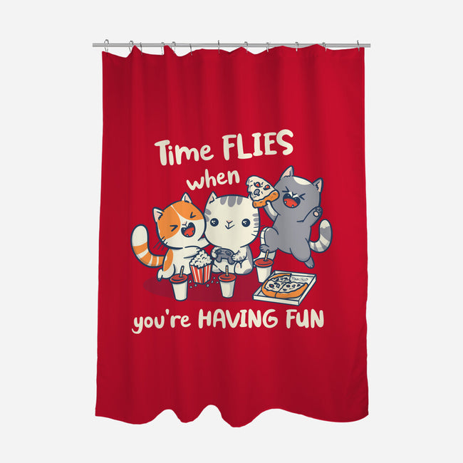 Time Flies-None-Polyester-Shower Curtain-Freecheese