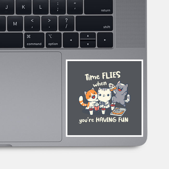 Time Flies-None-Glossy-Sticker-Freecheese