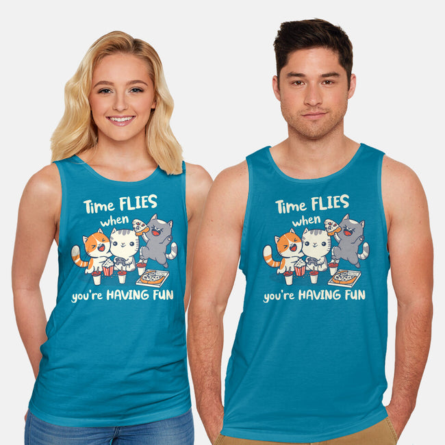 Time Flies-Unisex-Basic-Tank-Freecheese