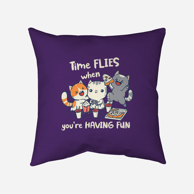 Time Flies-None-Removable Cover-Throw Pillow-Freecheese