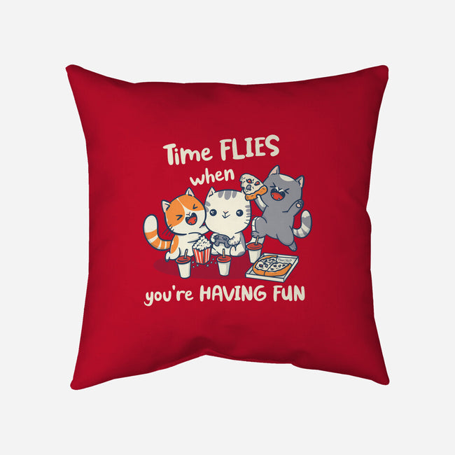 Time Flies-None-Removable Cover-Throw Pillow-Freecheese