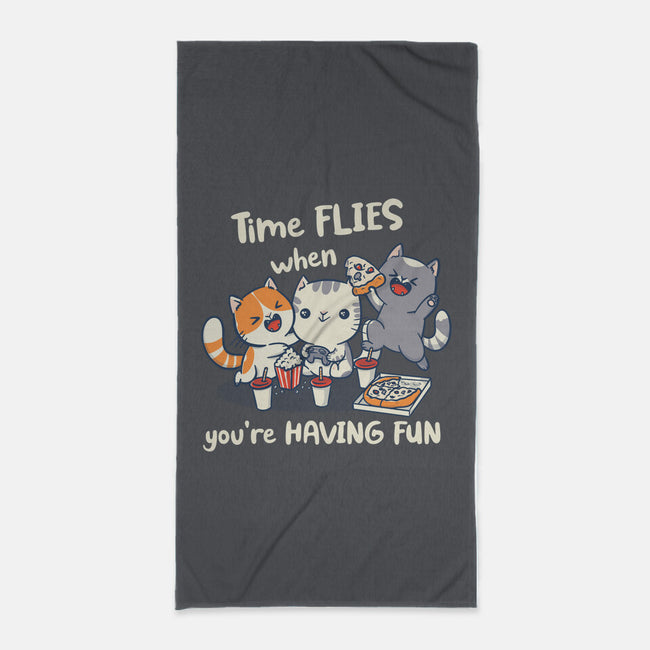 Time Flies-None-Beach-Towel-Freecheese