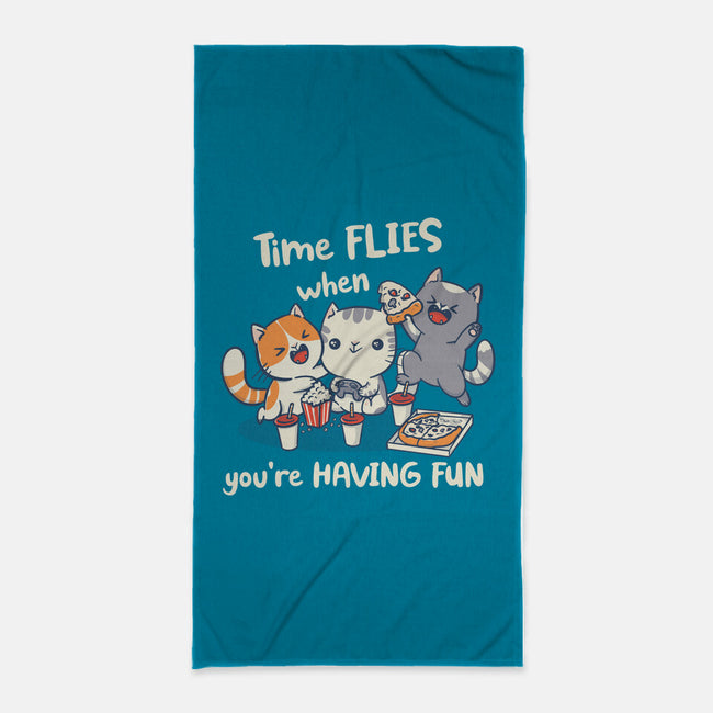 Time Flies-None-Beach-Towel-Freecheese