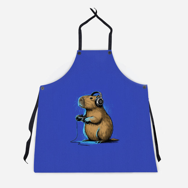 Capy-Gamer-Unisex-Kitchen-Apron-GoshWow