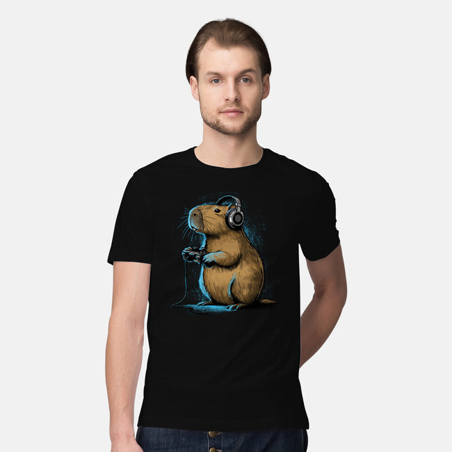 Capy-Gamer-Mens-Premium-Tee-GoshWow