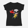 The Chatty Mercenary-Womens-V-Neck-Tee-AqueleJutsu