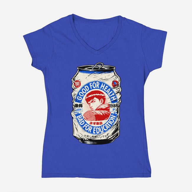 Japanese Beer-Womens-V-Neck-Tee-Hafaell