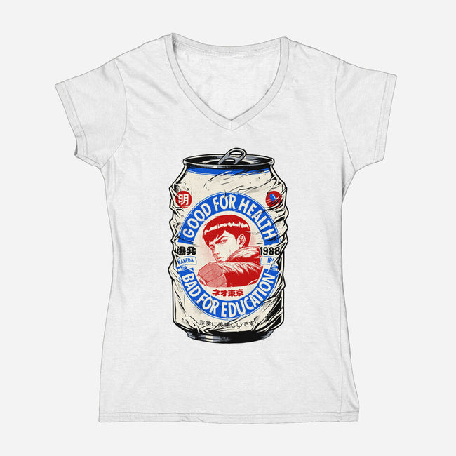 Japanese Beer-Womens-V-Neck-Tee-Hafaell