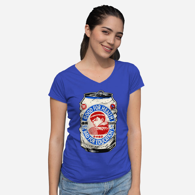 Japanese Beer-Womens-V-Neck-Tee-Hafaell