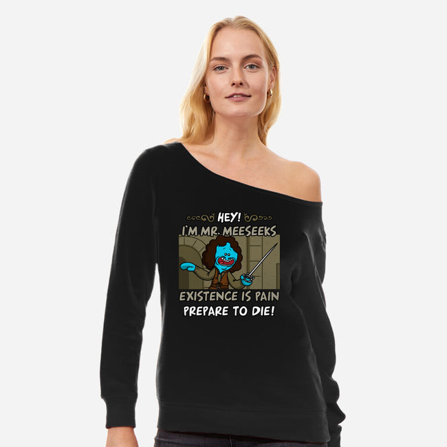 Vengeful Purpose-Womens-Off Shoulder-Sweatshirt-Raffiti