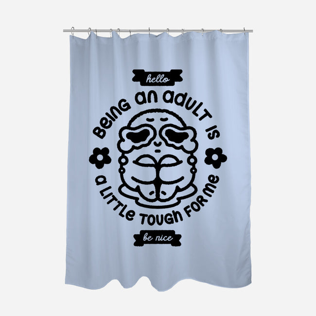 Being An Adult-None-Polyester-Shower Curtain-demonigote