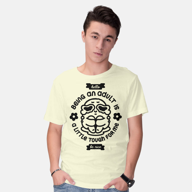 Being An Adult-Mens-Basic-Tee-demonigote