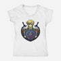 Hylian's Shield-Womens-V-Neck-Tee-Astrobot Invention