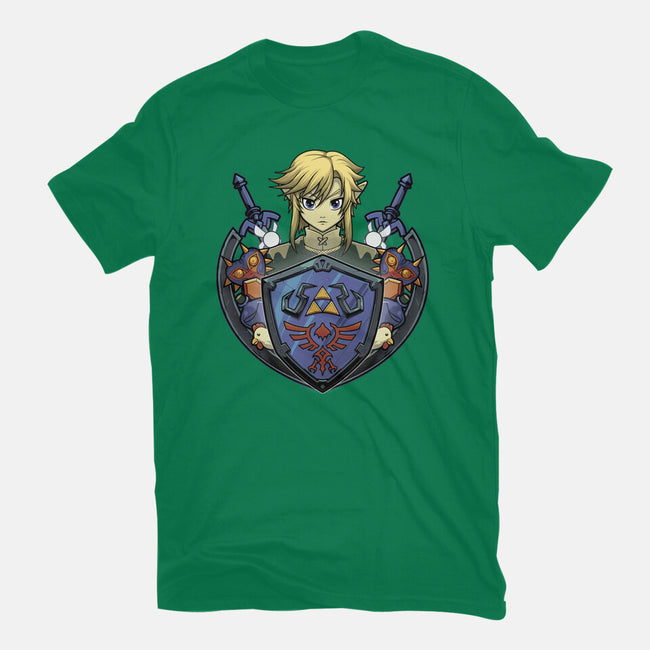 Hylian's Shield-Womens-Basic-Tee-Astrobot Invention